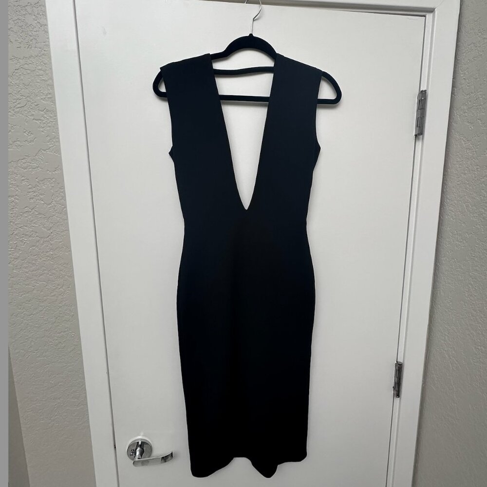 Solace of London Black Edita Dress Midi- Small